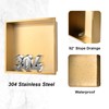 Shower Niche Gold Brushed 12"×12": Stainless Steel Shelf Organizer Waterproof