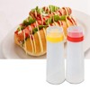 Alvinlite Squeeze Bottle, Reusable Condiment Dispenser Plastic 4 Holes Sauce