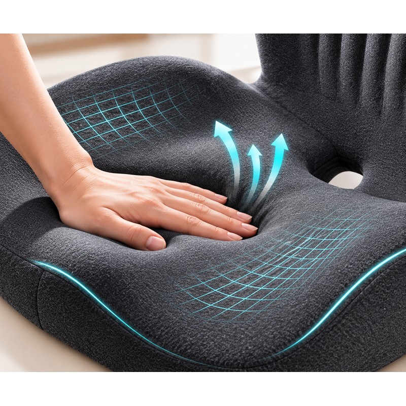 Ergonomic Memory Foam Seat Cushion for Office Chairs – Comfortable