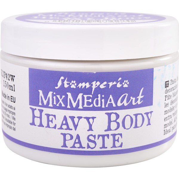 Stamperia K3P42W Heavy Body Paste 150 ml, Wasserbasis, Weiß, 7