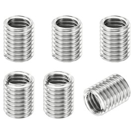PATIKIL Thread Adapters Sleeve Reducing Nut, 6 Pcs M12x1.75 Male to M10x1.5 Female Repairing Insert Nut Screw Reducer Stainless Steel Fastener 15mm