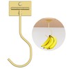 bussdis Under Cabinet Banana Hook Adhesive: Foldable Banana Hanger, Gold