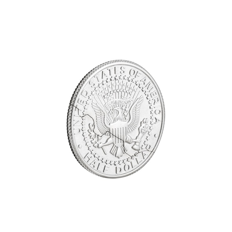 Magic Coin Close Up Props American Bite Illusion Half Dollar