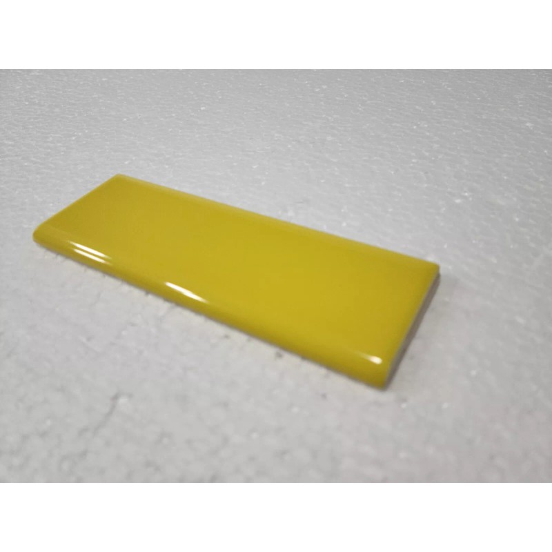 Daltile Sunflower Yellow Ceramic Tile Bullnose Backsplash Curved Edge Subway
