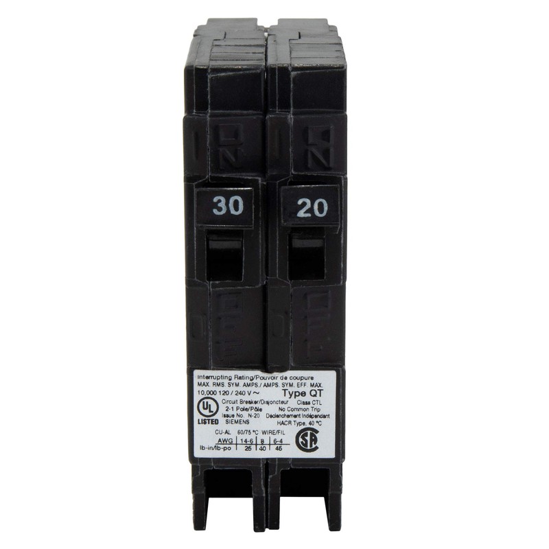 RecPro RV Circuit Breaker Q3020 | 30/20 Amp Twin Single-Pole