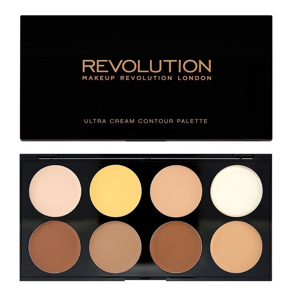 Makeup Revolution Ultra Cream Contour Palette, Makeup Palette Includes Highlighters & Contour Shades, Adds Definition & Sculpts Features, Vegan, 13g