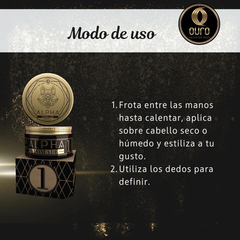 Pomada Modeladora Cabello Barba Ouro® Barber Alpha Pomade