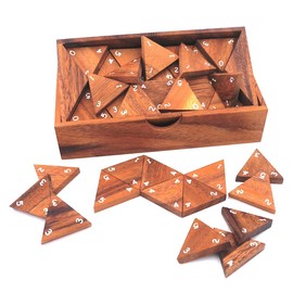 ROMBOL Tridomino - Sophisticated Version of Domino Game with Numbers for 2-6 People