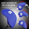 Golf Iron Headcovers Velcro Closure Printed Numbers Value 12 Pack,Golf