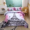 Suncloris Paris Style Comforter Set for Girls Teens, Queen Size