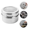 VICASKY 8pcs Stainless Steel Magnetic Spice Jars Airtight Spice Containers