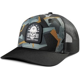 ARIAT Mens Richardson 112 Cap Snap Back Woven Patch Skull Graphic Black A290001601