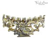 French Amie Beau Medium Handmade Celluloid Silver Grey Onyx Jaw
