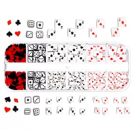 Poker Nail Charms (2 Boxes) Charms for Nails Design for Acrylic Nails Dice Nail Art Nail Jewels for Nail Art Nail Supplies