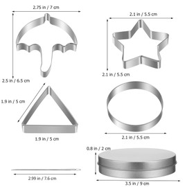 6pcs Korean Sugar Candy Making Tool Stainless Steel Cookie Cutters Biscuits Mold Sugar Game Kit Chocolate Molds Umbrella Cookie Cutter Sugar Biscuit Kit Making for Family And Party Game