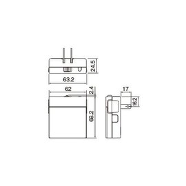 Panasonic Cosmo Series Wide 21 Handy Home Security Light with Brightness Sensor WTF4088HK