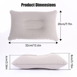 Bomiclss 4 Pack Inflatable Camping Pillows - Ultra-Light Portable Travel Pillow with Flocked Surface for Backpacking, Hiking, Office & Car