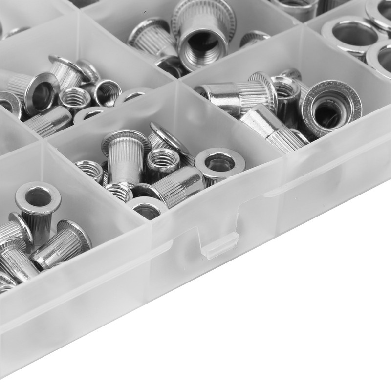 150PCS Stainless Steel Vertical Grain Rivet Insert Nut Set M3/M4/M5/M6/M8