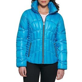 GUESS Fall, Puffer, Quilted Jackets for Women, Sky, Small