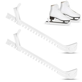DELAESI Ice Skate Blade Protector Figure Skate Protector White Adjustable Ice Skate Blade Protector Figure Skating Accessories for Most Ice Skate Sizes