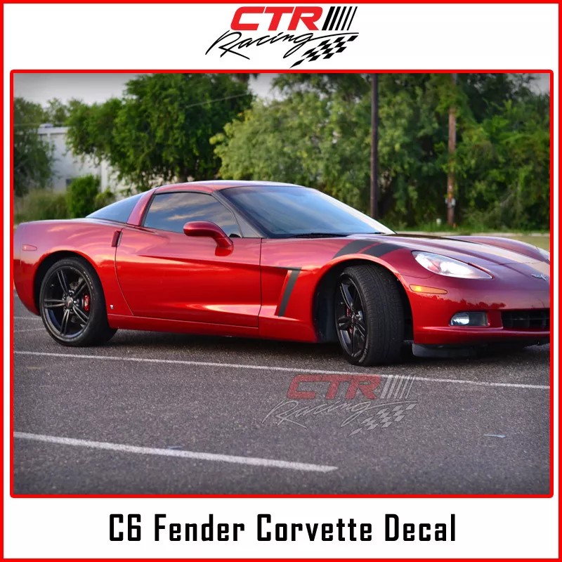 CTR Racing C6 Corvette Fender Carbon Fiber Stripes Decal C7