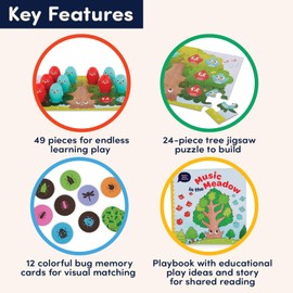 Battat Education – Montessori Memory Game Sound Shakers Toy for Toddlers – Educational Matching Game with Colorful Egg Shakers