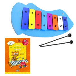 Keepdrum Fish Children's Glockenspiel with Lilli's Jingle Bell Play School Learning Book with CD