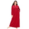 Only Necessities Women's Plus Size Smocked Velour Long Robe -