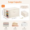 Lifewit Canvas Cotton Comforter Storage Bags with Zipper 4 Pack,