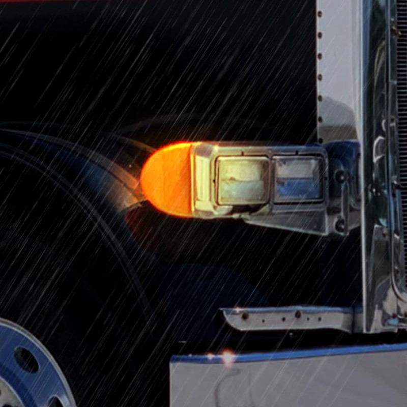 2Pcs Turn Signal Fit for Peterbilt,31 LED Triangle Amber Peterbilt