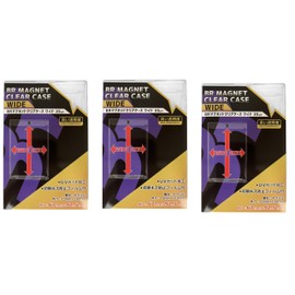 Set of 3 BR Magnet Clear Case, Wide 35pt