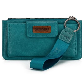 Wrangler Wallet for Women Ladies Female Card Cases Leather Money Organizers Phone Wristlet Keychain Wallet Large Clutch with Coin Purse and RFID Lining WG179-W013TQ