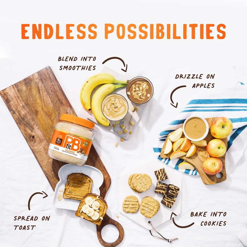 PBfit 24 Ounce Classic Peanut Butter Powder, Powdered Peanut Butter