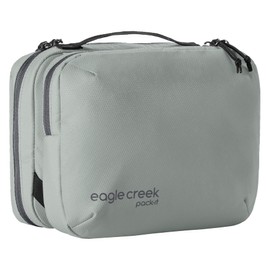 eagle creek Pack-It Reveal Trifold Toiletry Bag Featuring 3 Large Compartments with Elastic and Zip Organizers Made with Durable, Water-Repellent Materials, Mandarin