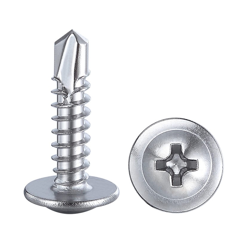 Wensilon（300pcs）#8×1/2”for Sheet Metal Self-Tapping Screws 410 Stainless Steel Truss Head