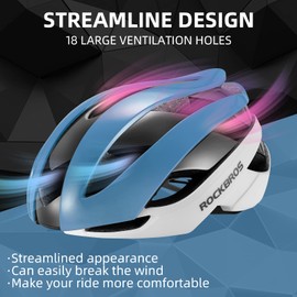 ROCKBROS Bike Helmet Adult Bicycle Helmet for Men Women Lightweight Comfortable Cycling Helmets Adjustable Helmets for Youth Bike Accessories