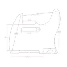KAISH American Vintage 5 Hole Tele Pickguard TL Guitar Pick Guard Scratch Plate for Tele/Telecaster Red Pearl