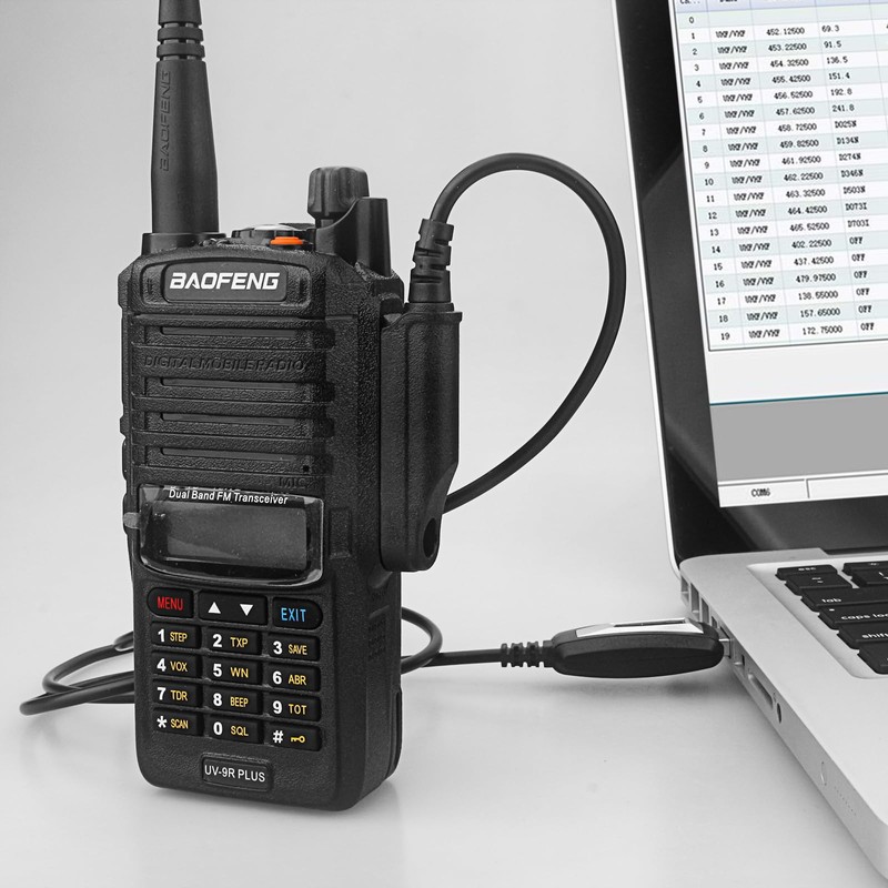 BAOFENG Programming Cable USB，Waterproof Two Way Radio UV-9R Plus for
