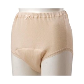 Kawamoto Sangyo 070-520095-00 Elastic Waist Panties, Women's, Beige, LL Size