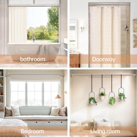 BRIOFOX Shower Curtain Rod Adjustable 18-78 Inch, No Drilling Non Slip Stainless Steel Spring Tension Curtain Rod for Window or Bathroom, Silver