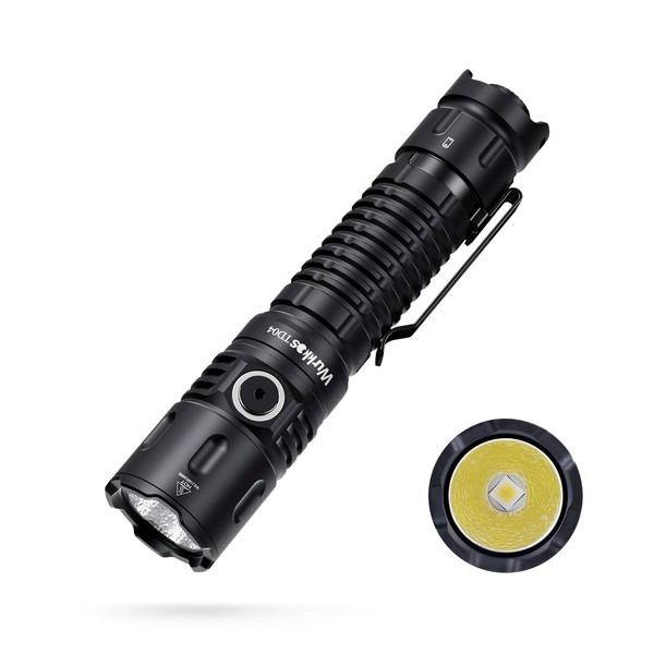 Wurkkos TD04 Tactical LED Torch Rechargeable 5000 mAh Power, 3000