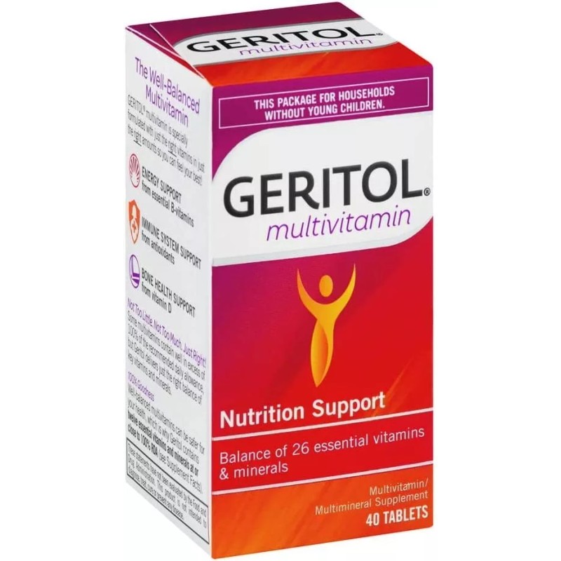 Geritol Complete Multivitamin Tablets 100 Count Essential Vitamins Minerals