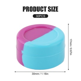 NQEUEPN 30 Stück 5ml Silikon Behälter Mini Rund, Mehrfarbig Kleine Vorratsgläser Vielseitig Einsetzbar Aufbewahrungsbehälter Kosmetik für Schmelzwachs Lebensmittel Ätherische-Öle Mini-Kunsthandwerk