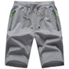 Tansozer Men’s Sport Shorts with Zip - grey, size: 3xl