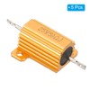 PATIKIL 25W 50 Ohm Aluminum Shell Resistor 5 Pack Aluminum