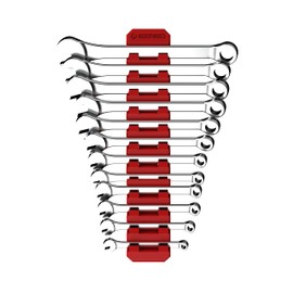EZ RED Magnetic Flexible 12 Slot Wrench Rack Holder Non-Marring Slim Design Storage Organization