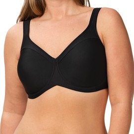 Triumph Womens Modern Soft+cotton W01 Minimizer Bra, Black, 42DD UK