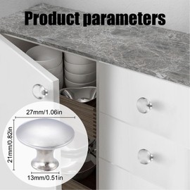 6 Pieces Vintage Cupboard Knobs Chic Drawer Knobs Kitchen Cabinet Handles 27mm Round Furniture Knobs