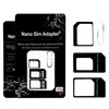 FLLAGG20 10x SIM Card Adapter Set, SIM Adapter, Black, 4-in-1,