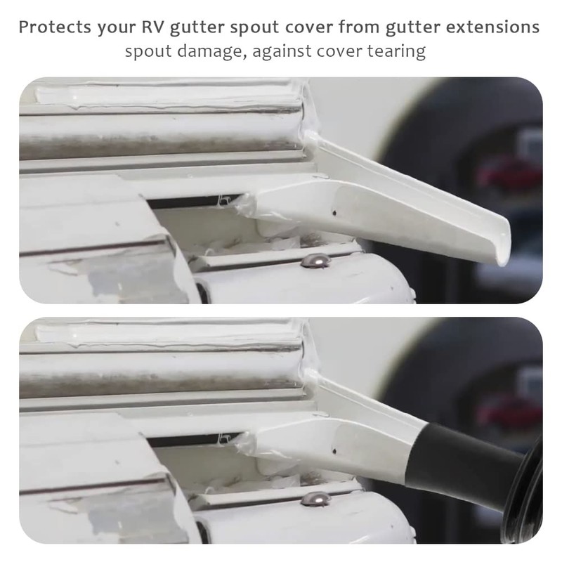 Rain Gutter Spouts Protector Cover for RV, Van, Travel Trailer
